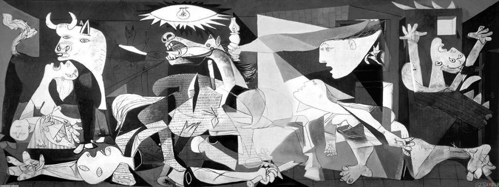 A picture of the painting 'Guernica'