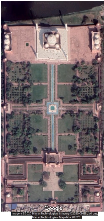 Taj Mahal Aerial View