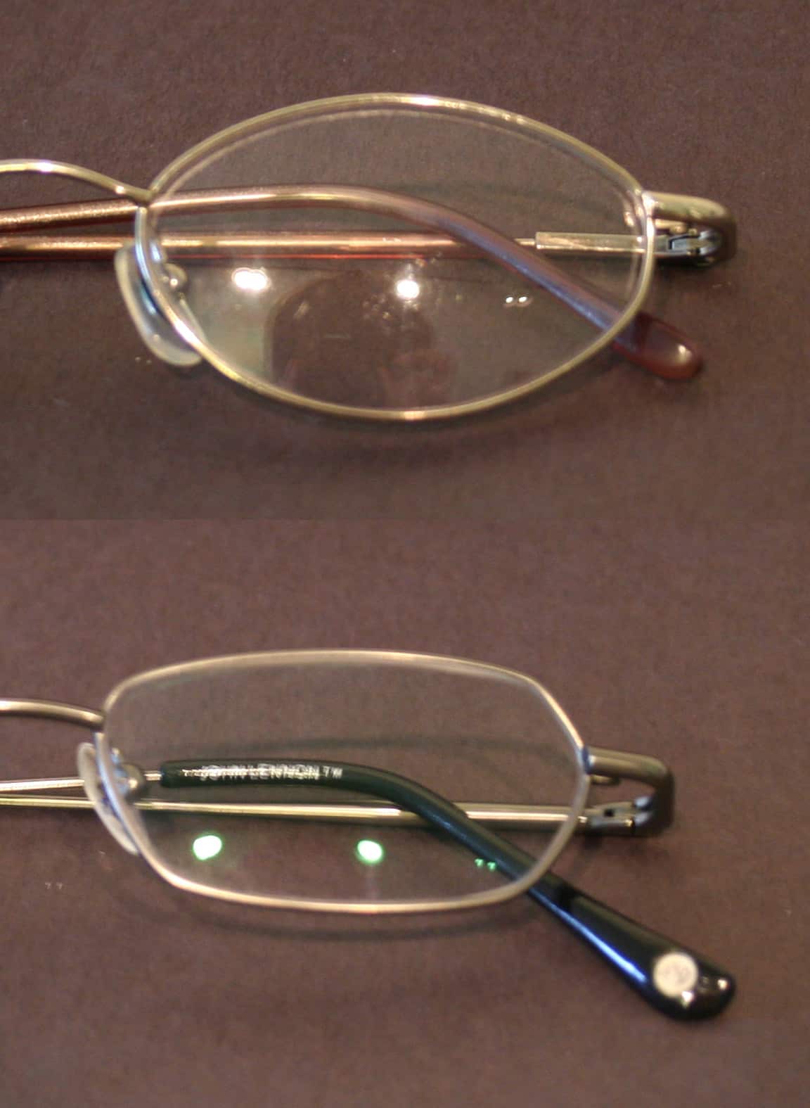 Comparison of spectacles with and without anti-reflection coating
