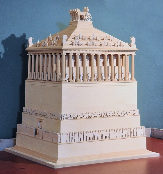 Seven wonders of the world - A model of the Mausoleum ot Halicarnassus