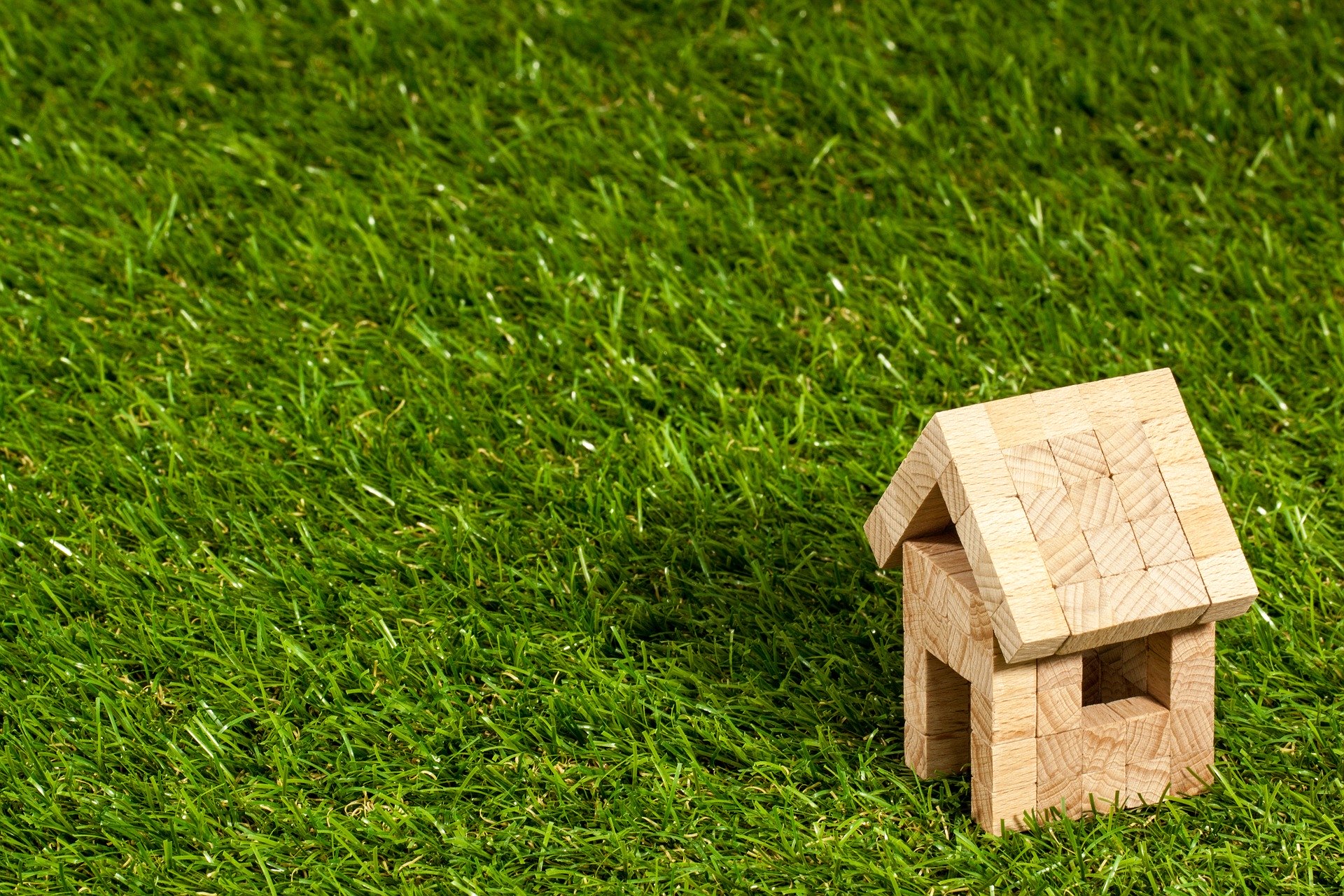 Financial crises in history - Picture of a wooden toy house on grass