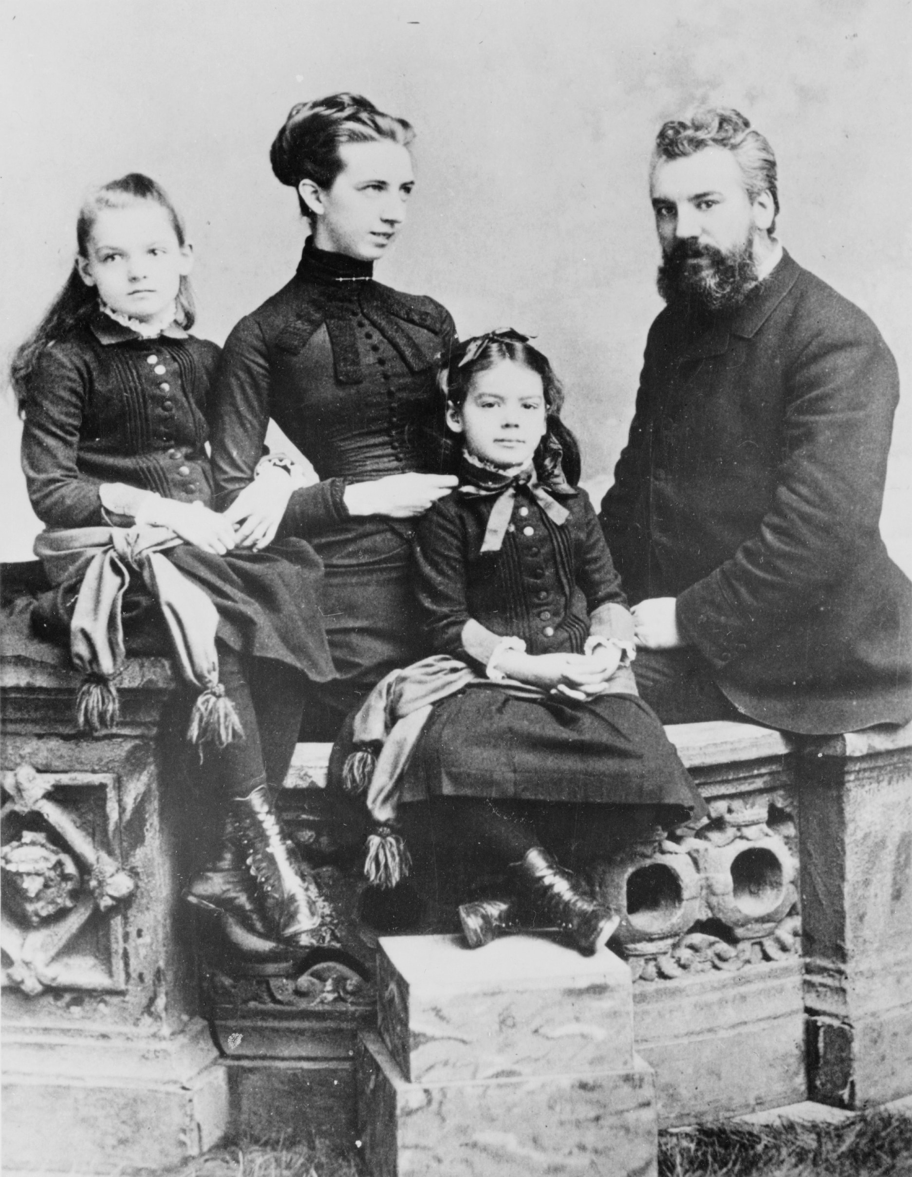 Alexander Graham Bell with his family