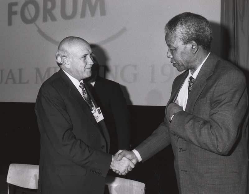 Nelson Mandela and De Klerk, 1992
