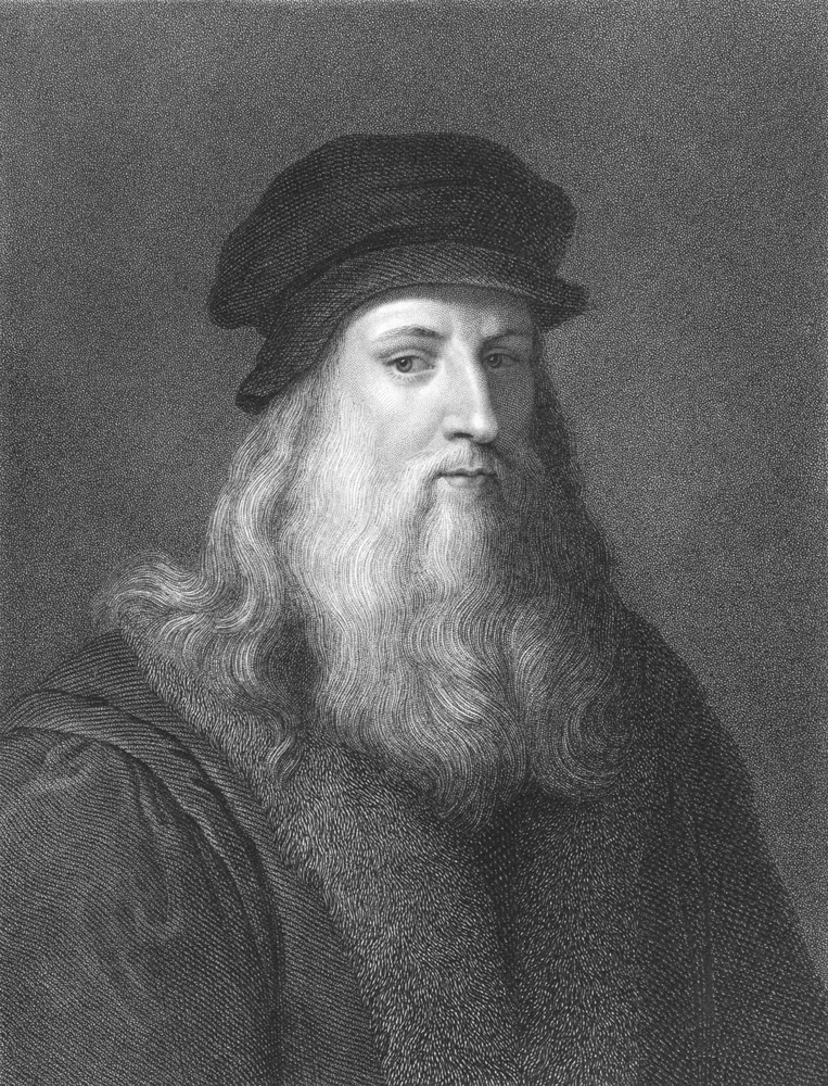 A painting of Leonardo da Vinci