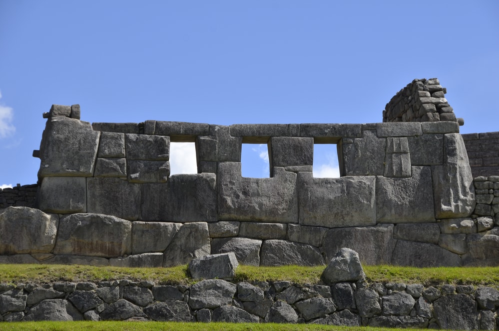 Machu Picchu stone walls, built by the Inca