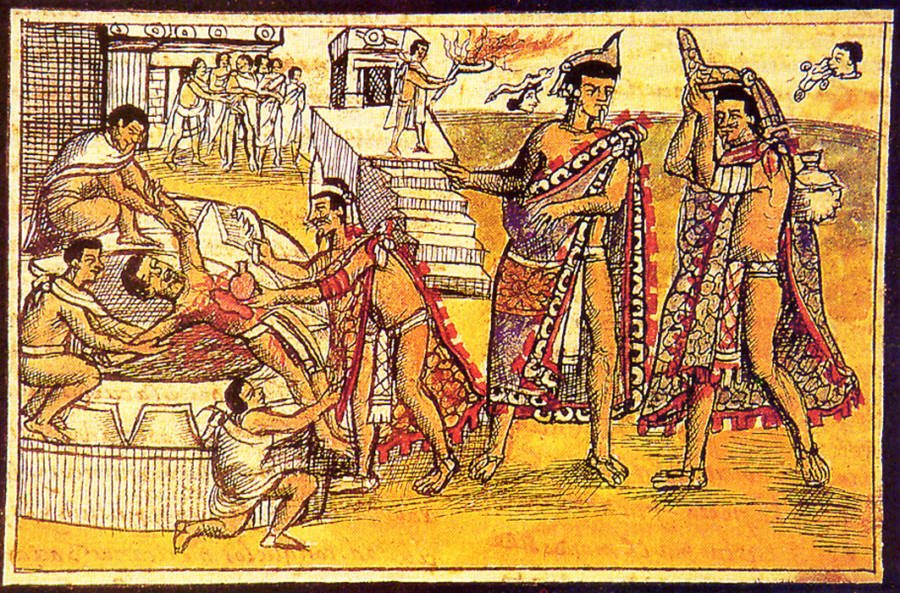 Human sacrifices by the Maya