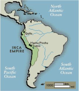 The Indigenous Peoples of the Americas - A map of the Inca Empire