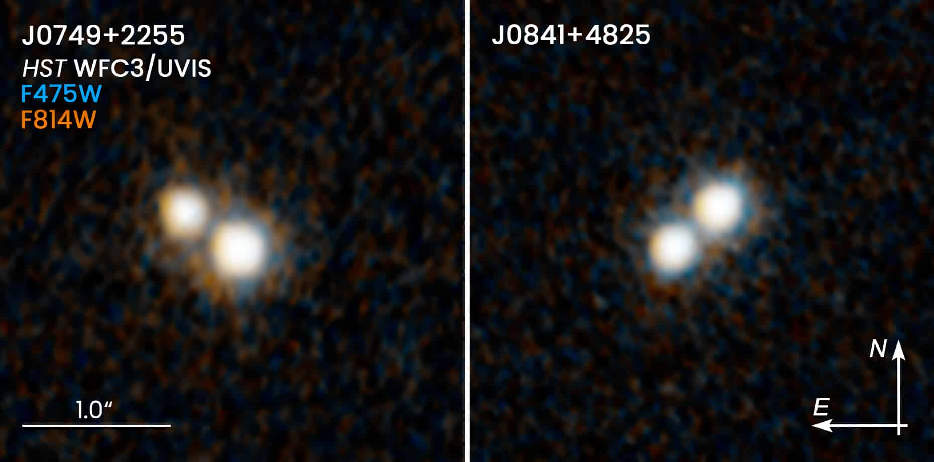 Picture of two pairs of Quasars